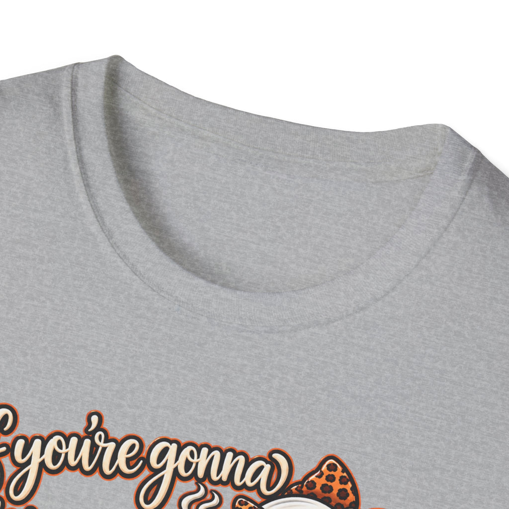 Ghost and Coffee Ghost Graphic Tee — “if you're gonna bring your boosheet, at least bring me a coffee too”