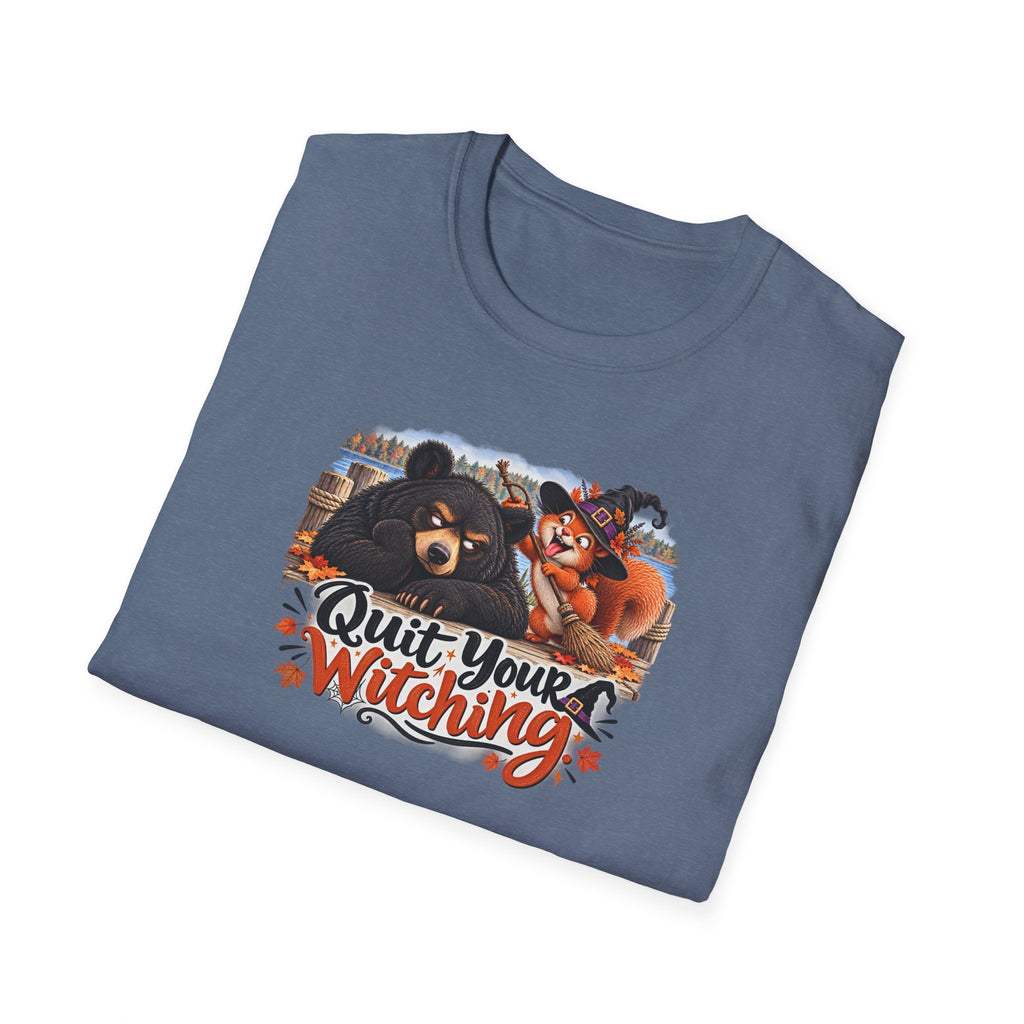 Quit Your Witching Halloween T-Shirt — Funny Witch Cats Graphic Tee