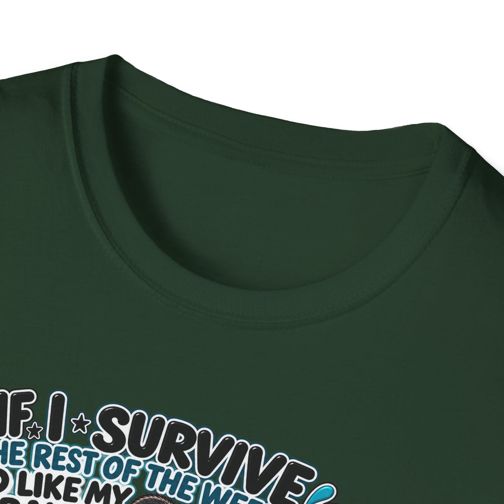 If I Survive the Rest of the Week Shirt | Bear with Coffee, Funny Quote Tee