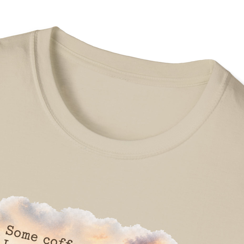 Beach Chair Tee - "Some coffee, Less People, More Magic" Relaxed Coastal T-Shirt