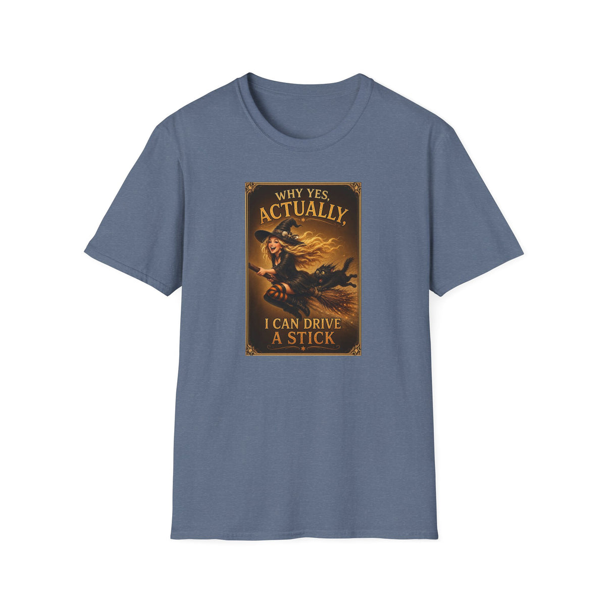 Witchy Vintage Tee — "Why Yes, Actually, I Can Drive a Stick"