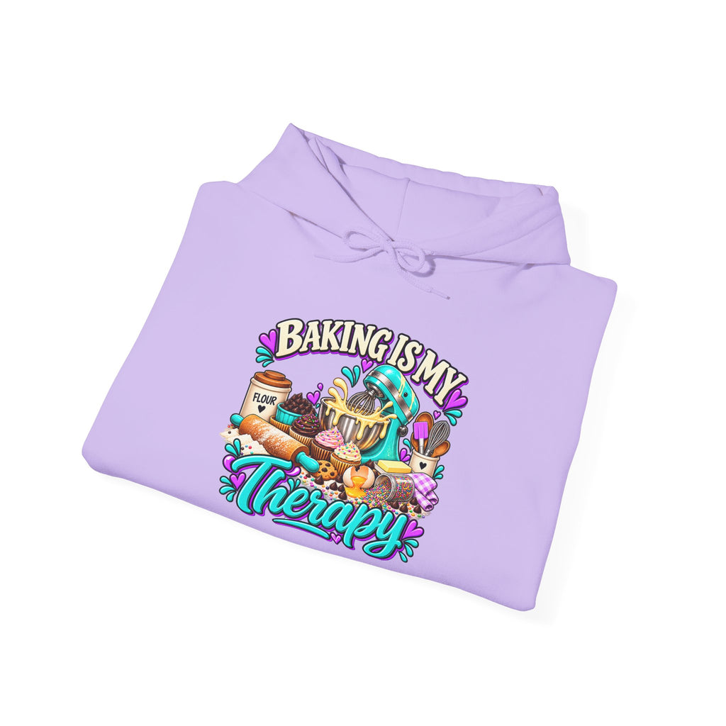 Baking Is My Therapy Hoodie — Cozy Baker Sweatshirt Gift