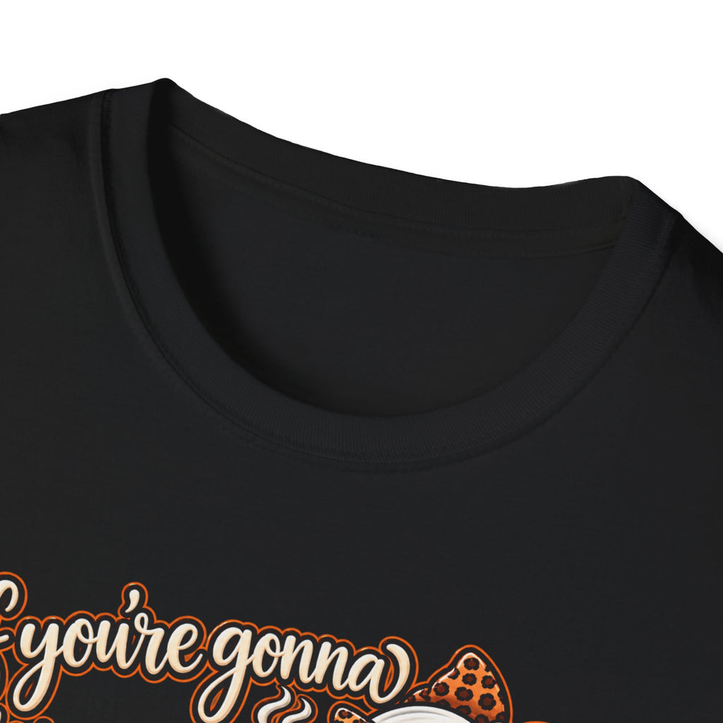 Ghost and Coffee Ghost Graphic Tee — “if you're gonna bring your boosheet, at least bring me a coffee too”