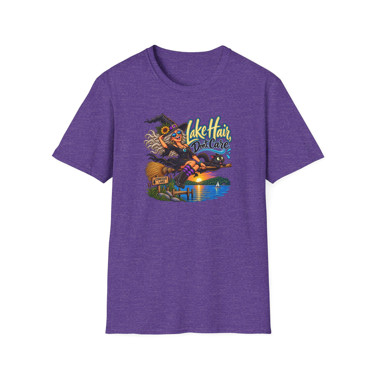 T-Shirt — "Lake Hair, Don't Care" Witchy Summer Graphic Tee