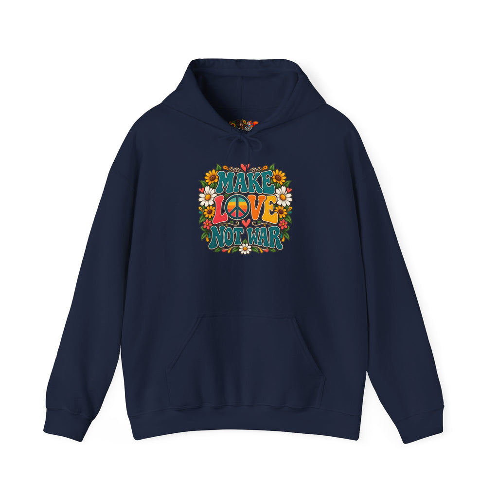 "Make Love Not War" Floral Retro Peace Sweatshirt