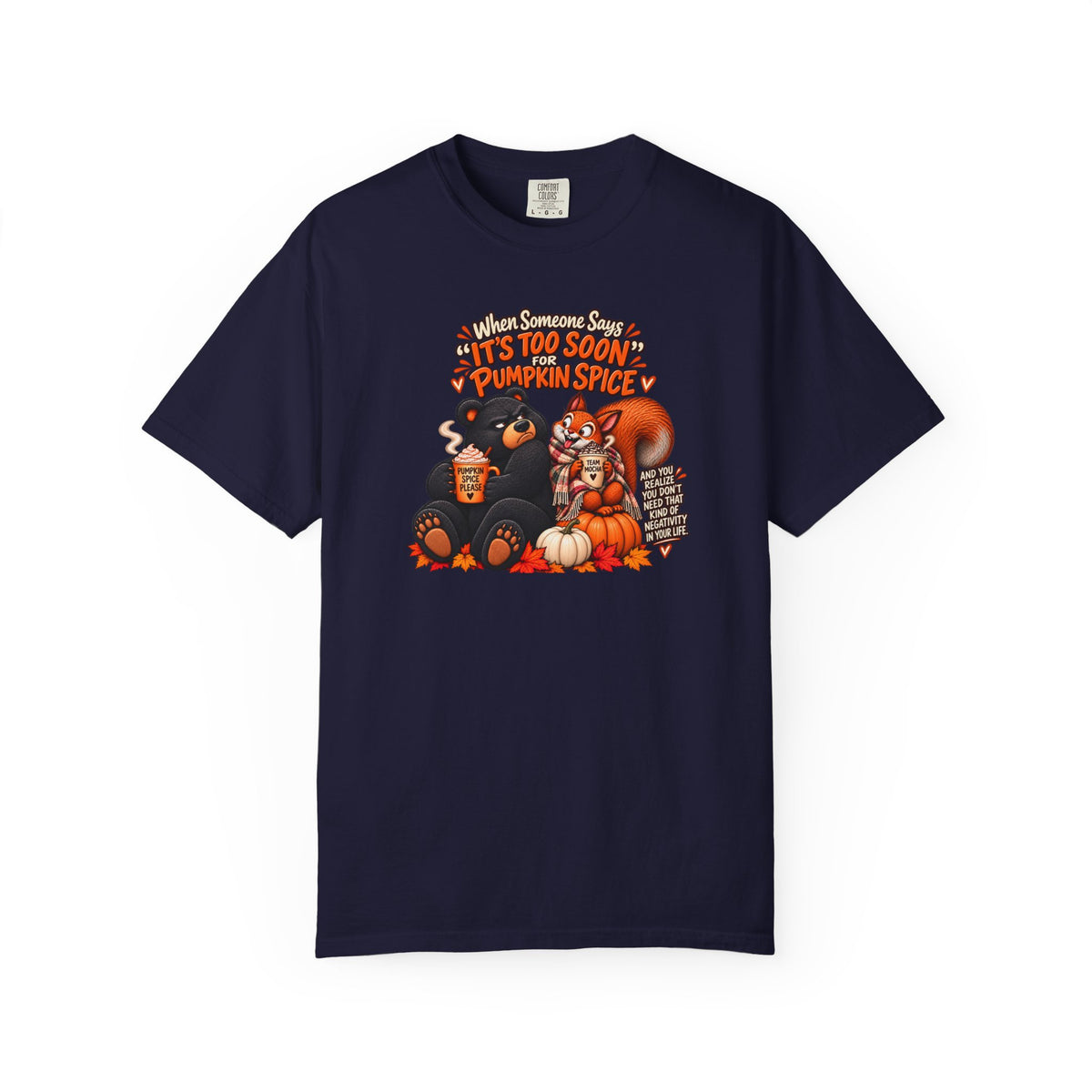 Pumpkin Spice Bears T-Shirt - Funny Fall Squirrel & Bear Autumn Graphic Tee