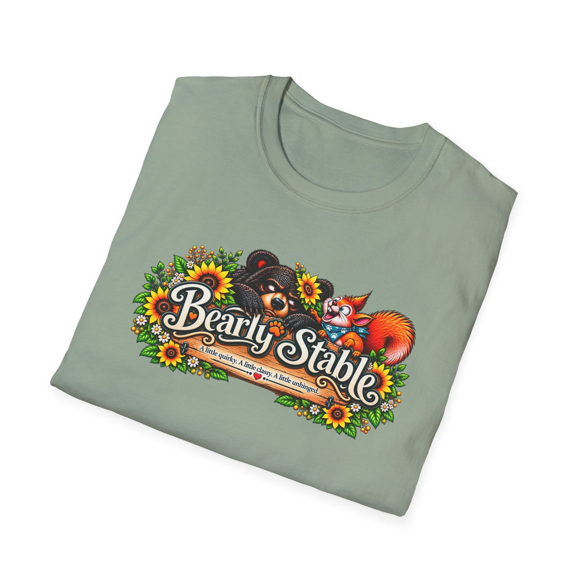 Bearly Stable Floral Graphic Tee