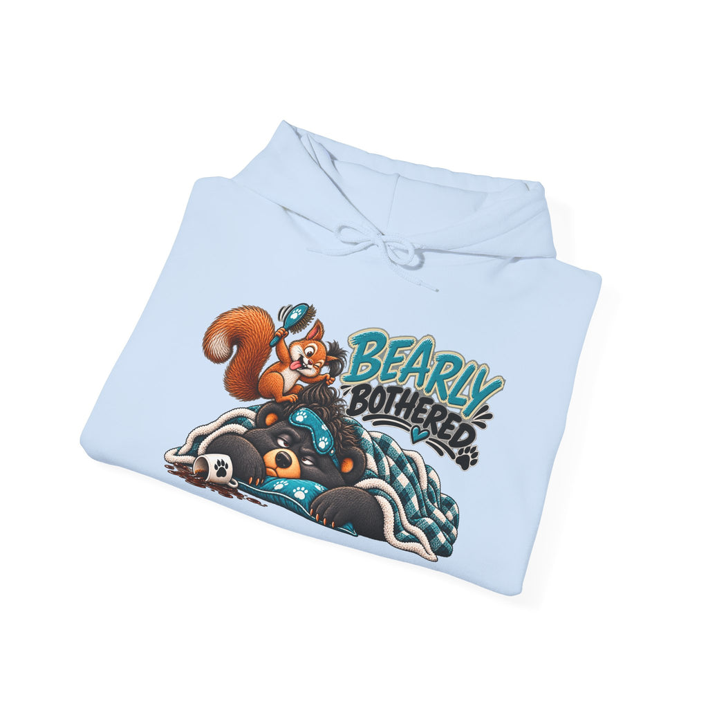 Bearly Bothered Hoodie – Cute Squirrel & Bear Graphic Sweatshirt