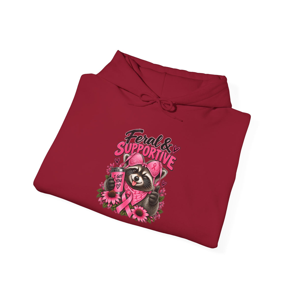 Feral & Supportive Raccoon Hoodie
