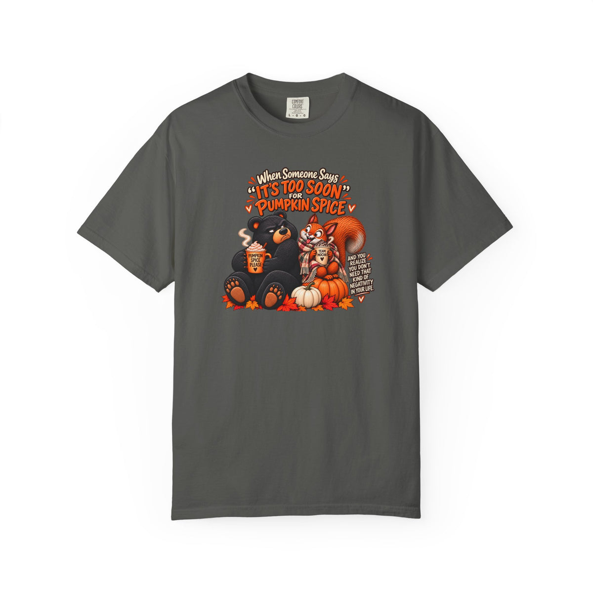 Pumpkin Spice Bears T-Shirt - Funny Fall Squirrel & Bear Autumn Graphic Tee