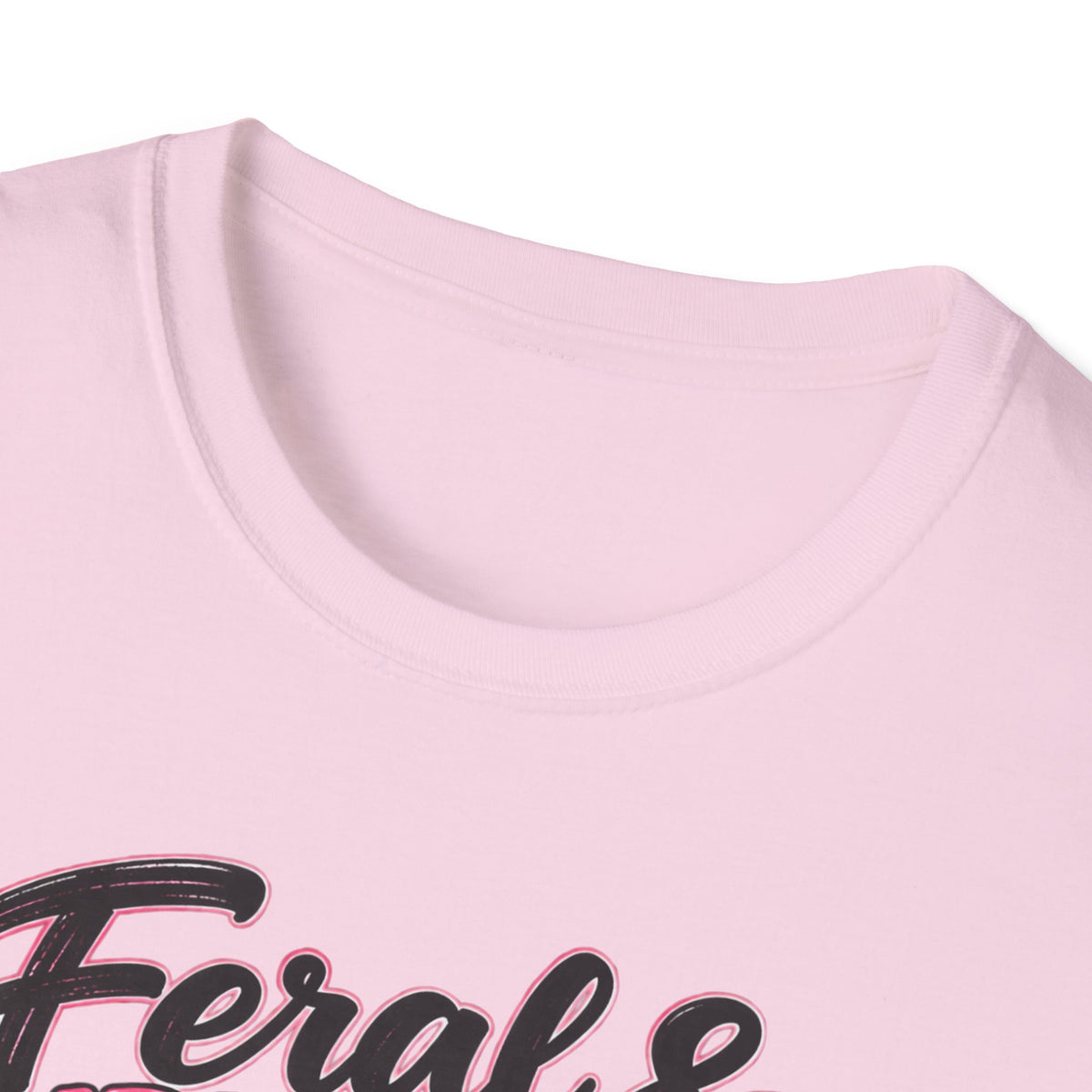 Feral & Supportive Raccoon Breast Cancer Awareness T-Shirt