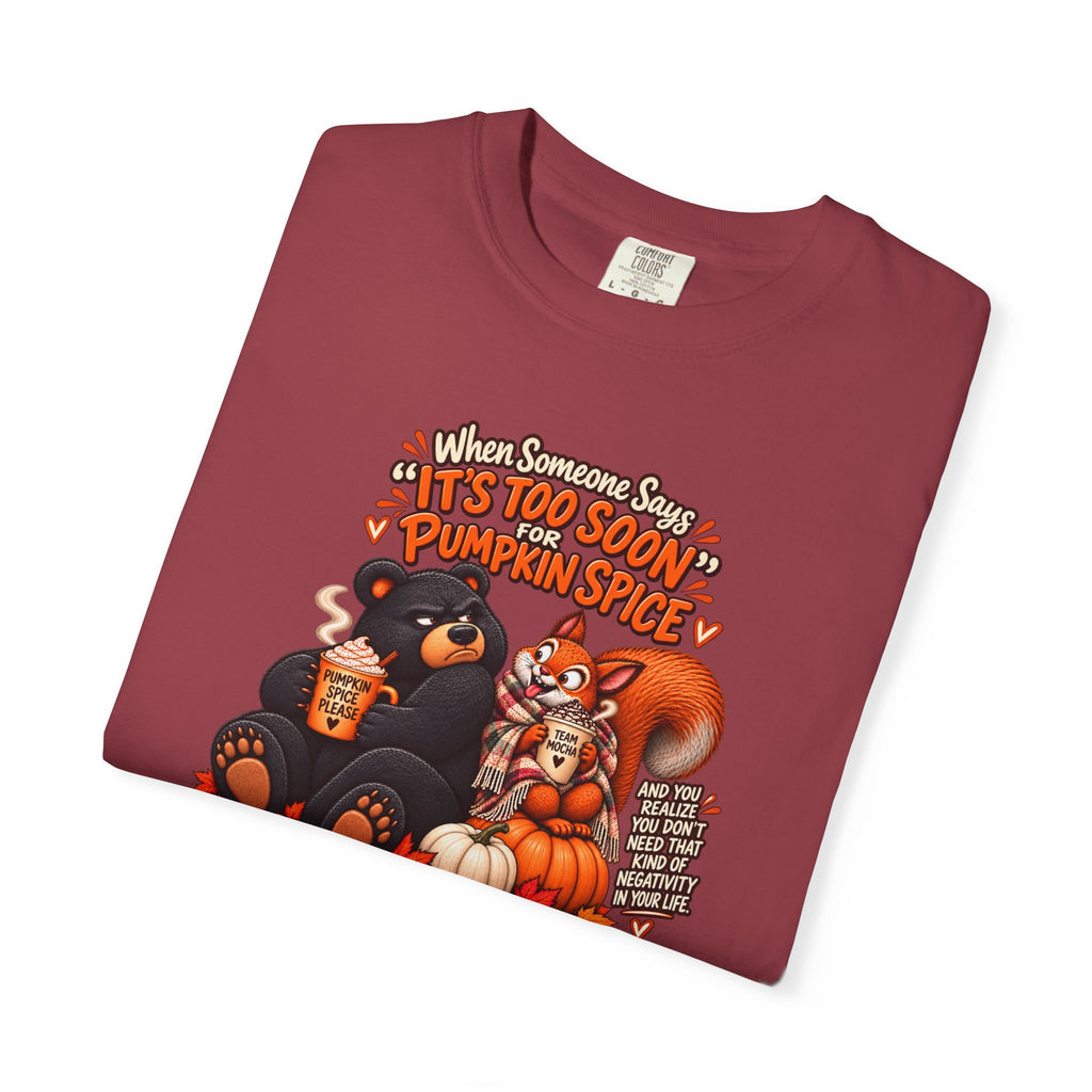 Pumpkin Spice Bears T-Shirt - Funny Fall Squirrel & Bear Autumn Graphic Tee