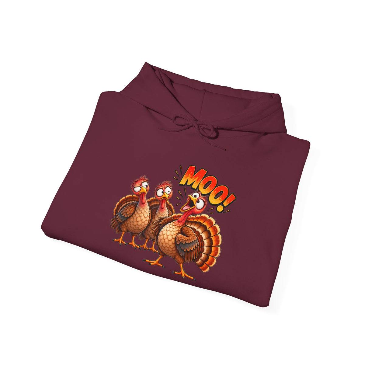 Thanksgiving Turkey "MOO!" Cartoon Sweatshirt