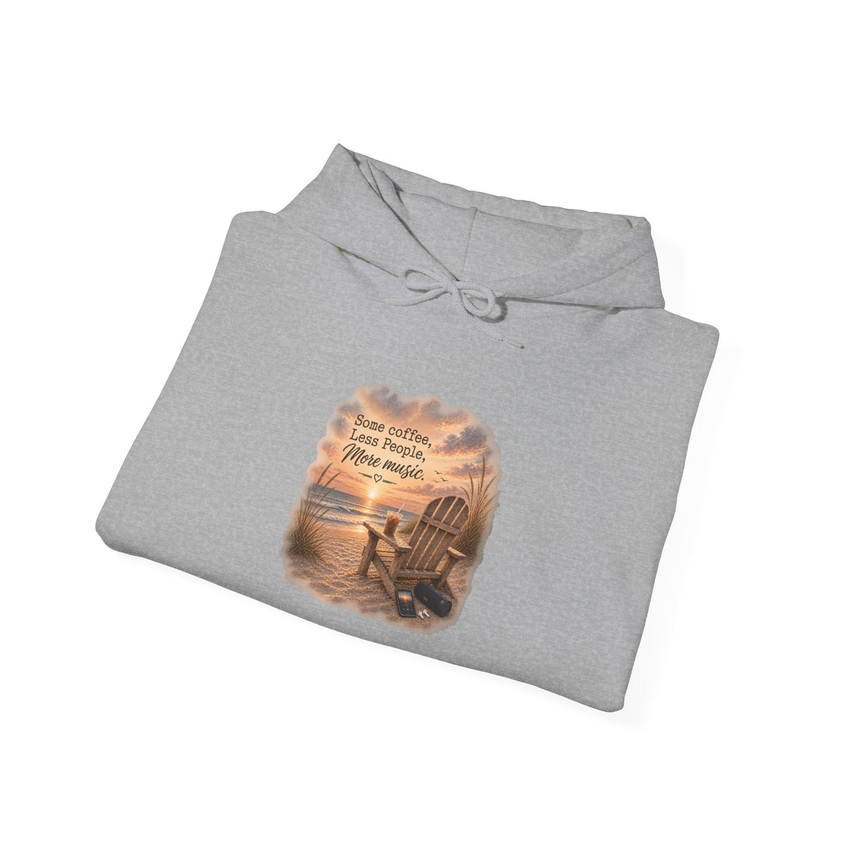 Some Coffee, Less People, More Music Hooded Sweatshirt