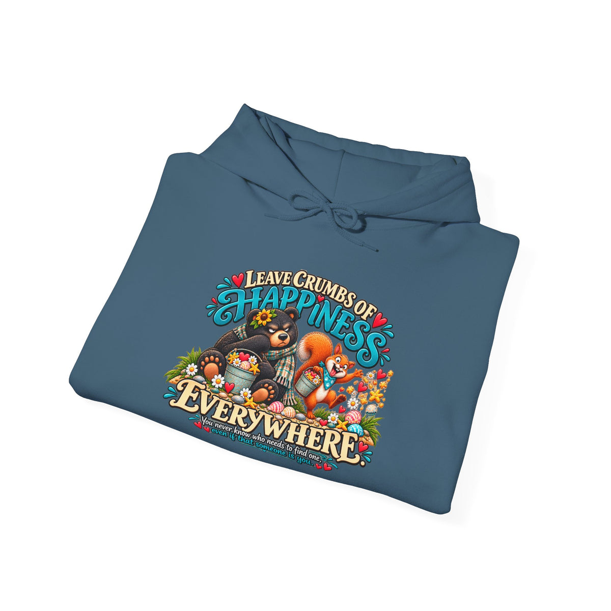 "Leave Crumbs of Happiness Everywhere" Cozy Graphic Sweatshirt