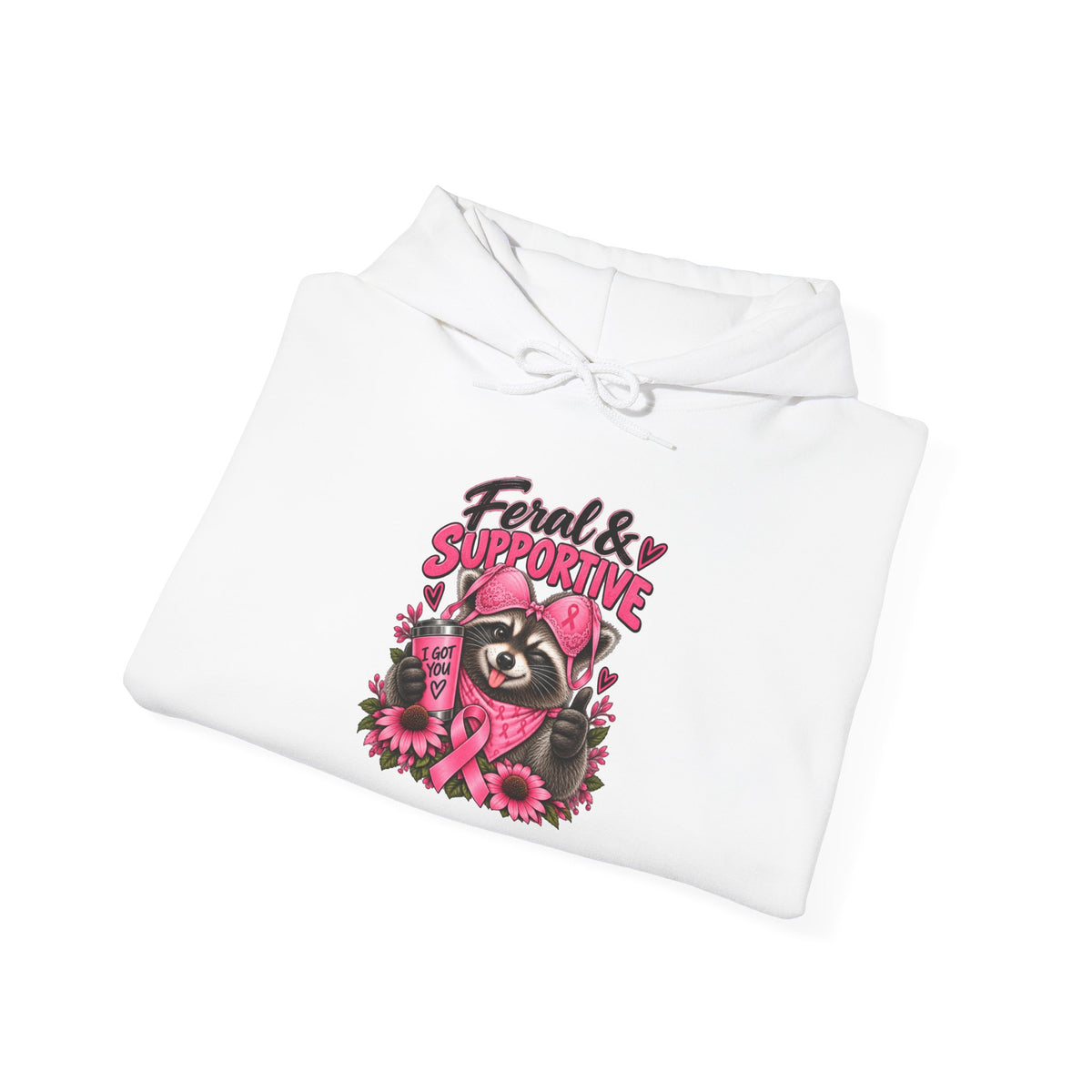 Feral & Supportive Raccoon Hoodie