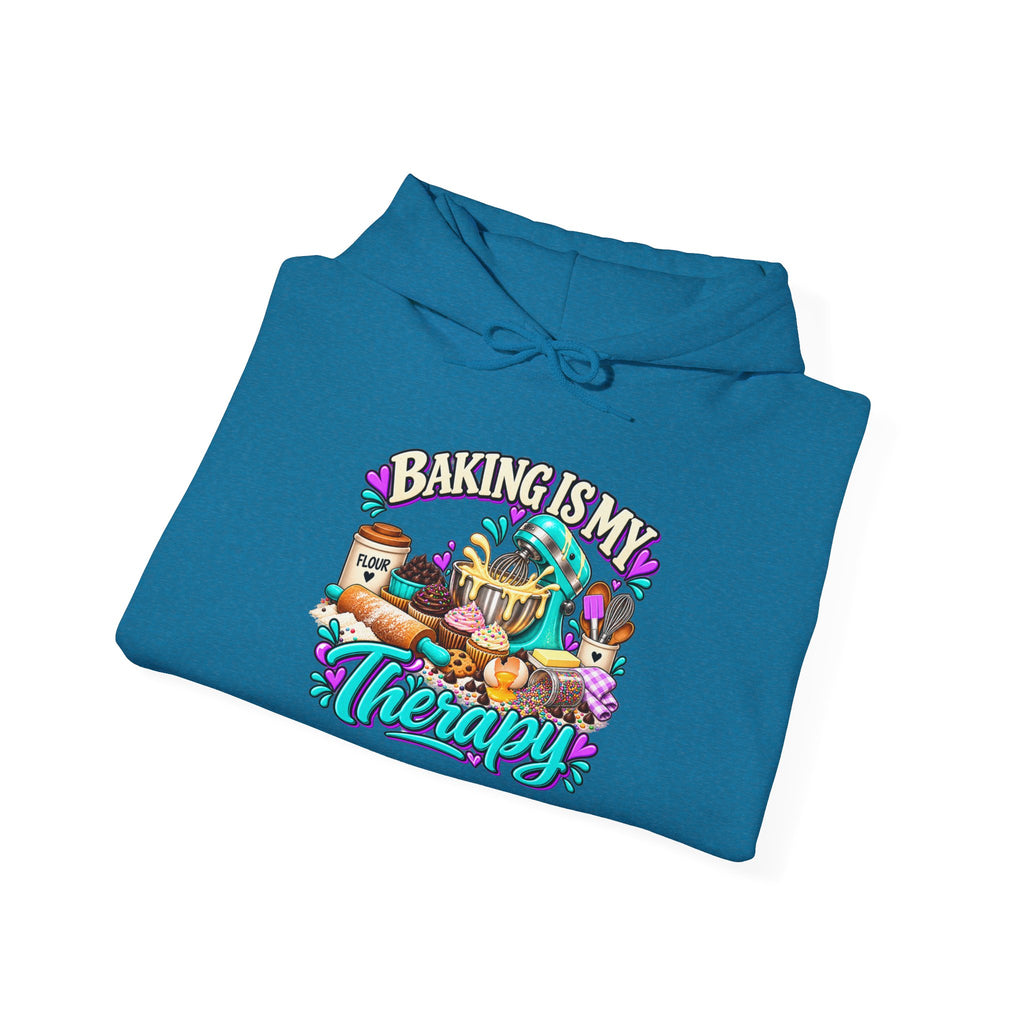 Baking Is My Therapy Hoodie — Cozy Baker Sweatshirt Gift