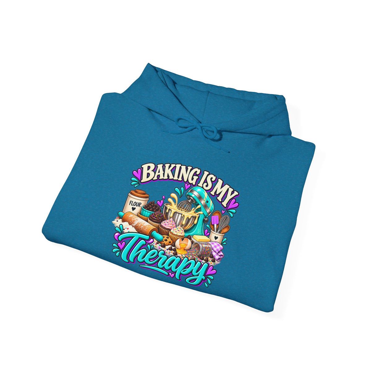 Baking Is My Therapy Hoodie — Cozy Baker Sweatshirt Gift