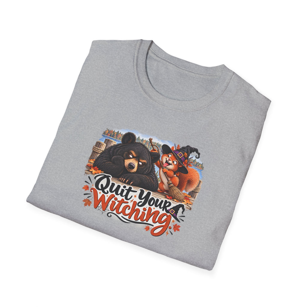 Quit Your Witching Halloween T-Shirt — Funny Witch Cats Graphic Tee
