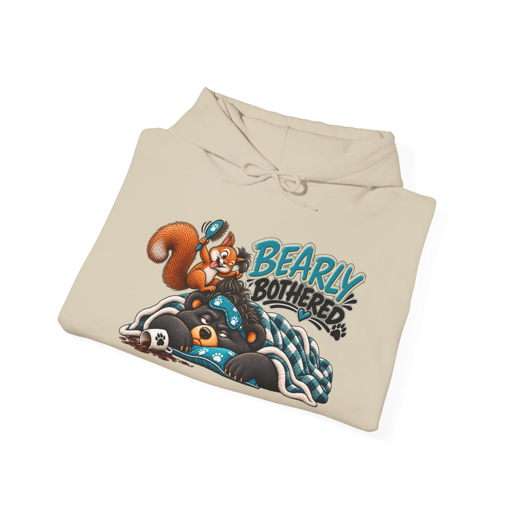 Bearly Bothered Hoodie – Cute Squirrel & Bear Graphic Sweatshirt