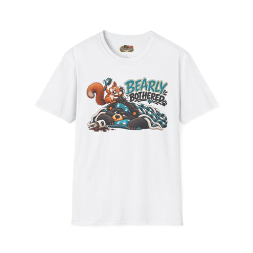 Bearly Bothered Squirrel & Sleeping Bear Graphic T-Shirt