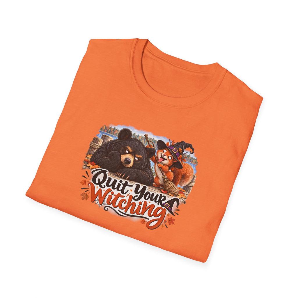 Quit Your Witching Halloween T-Shirt — Funny Witch Cats Graphic Tee