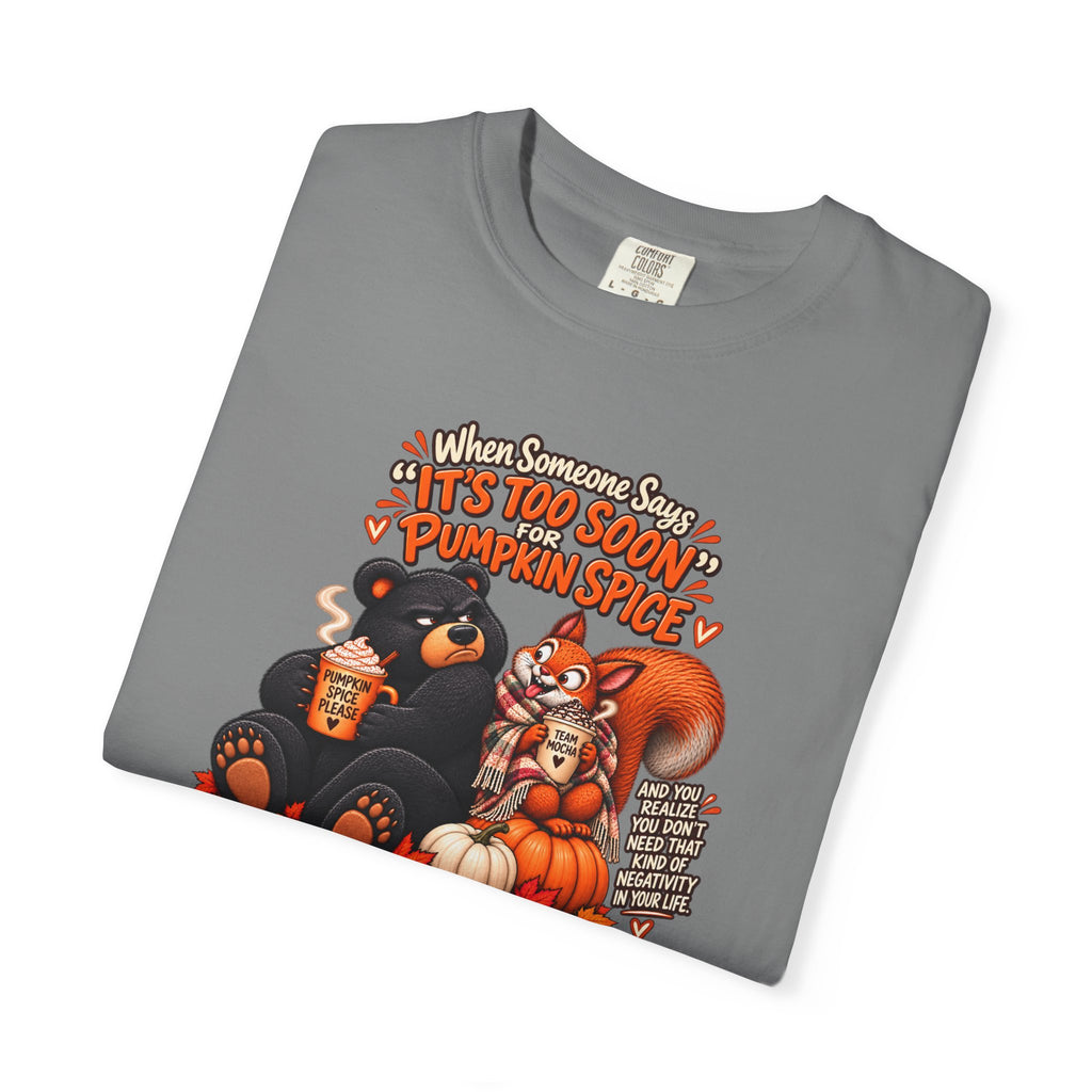 Pumpkin Spice Bears T-Shirt - Funny Fall Squirrel & Bear Autumn Graphic Tee