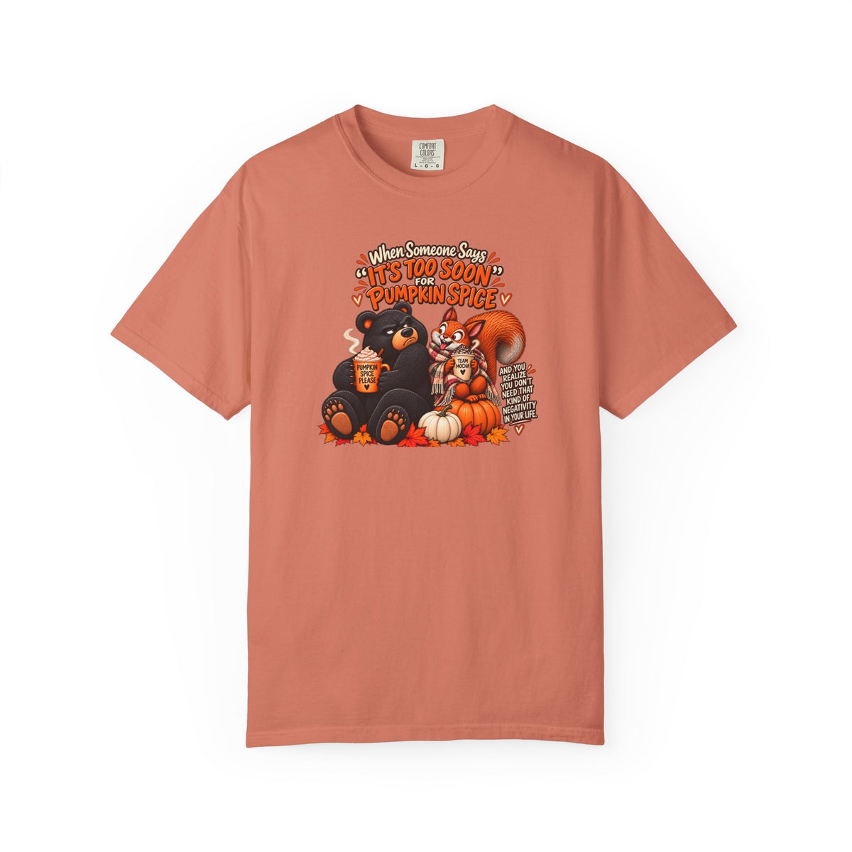 Pumpkin Spice Bears T-Shirt - Funny Fall Squirrel & Bear Autumn Graphic Tee