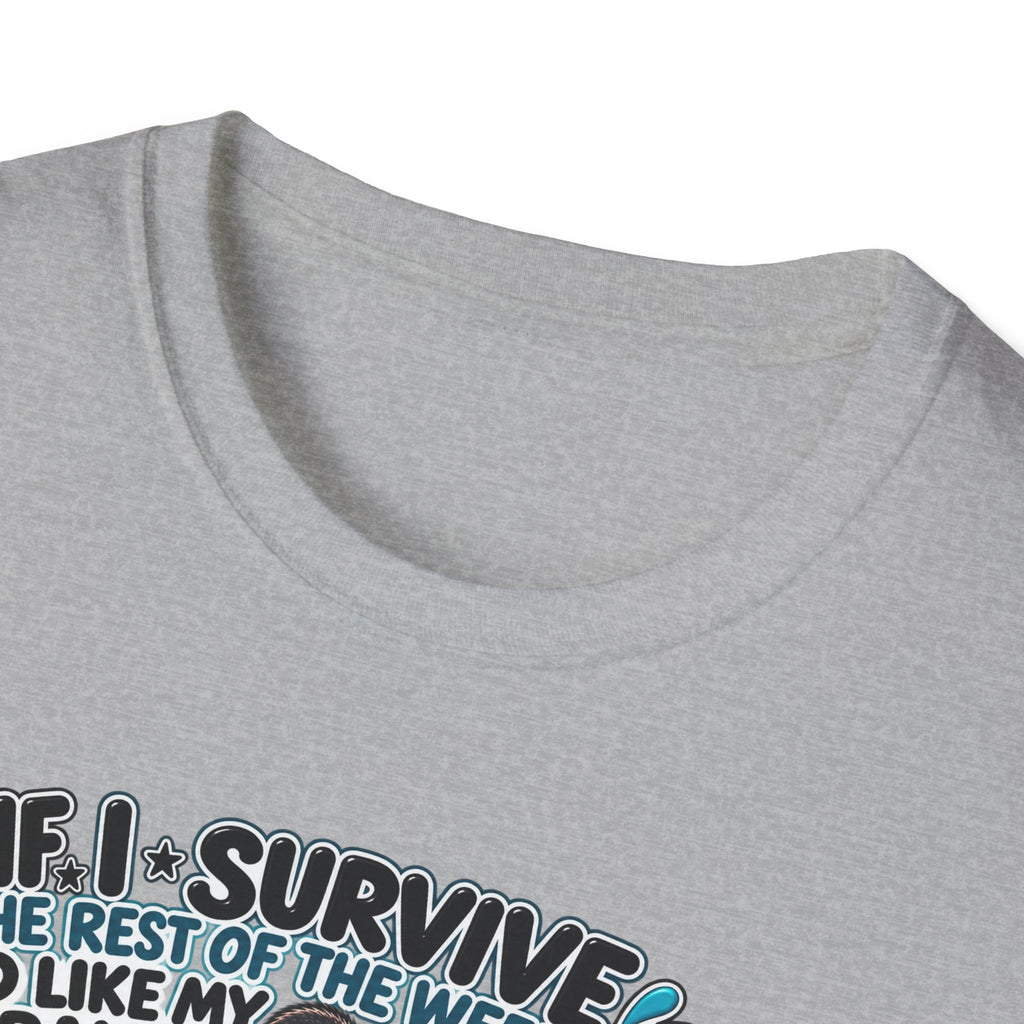 If I Survive the Rest of the Week Shirt | Bear with Coffee, Funny Quote Tee