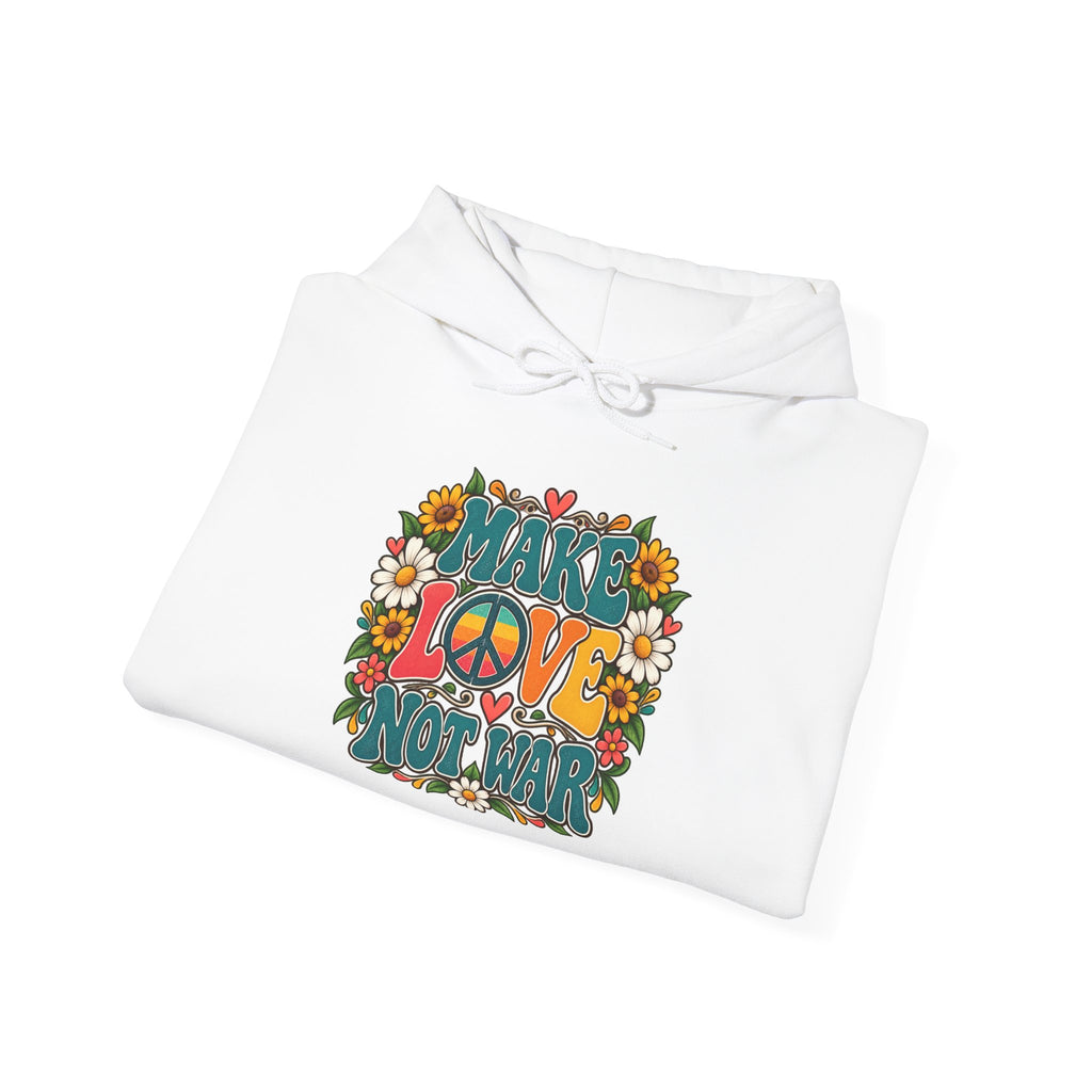 "Make Love Not War" Floral Retro Peace Sweatshirt