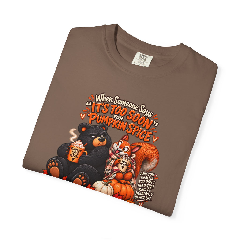 Pumpkin Spice Bears T-Shirt - Funny Fall Squirrel & Bear Autumn Graphic Tee