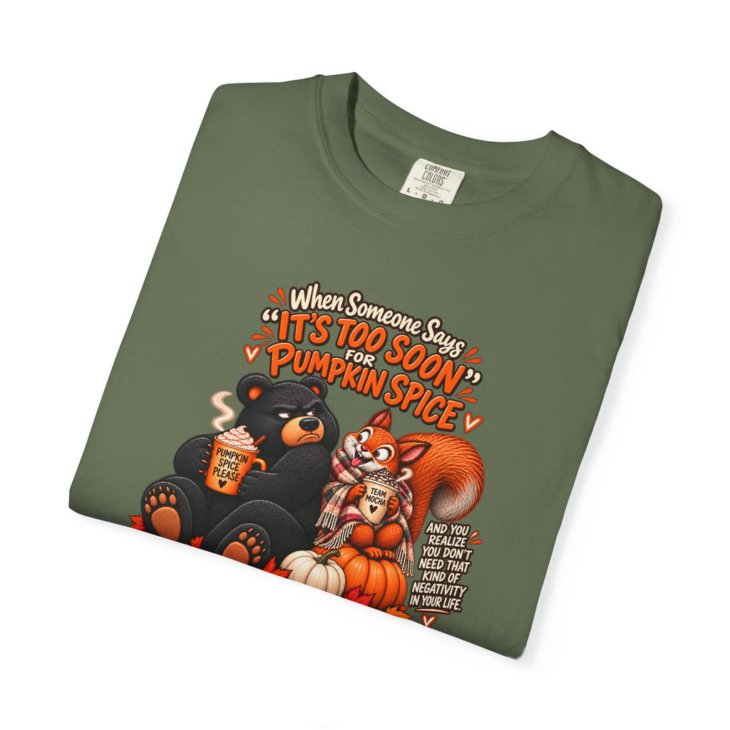 Pumpkin Spice Bears T-Shirt - Funny Fall Squirrel & Bear Autumn Graphic Tee